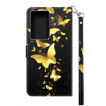 Housse Samsung Galaxy S21 Ultra 5G Papillons Jaunes