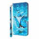 Housse Samsung Galaxy S21 Ultra 5G Papillons Bleus Volants