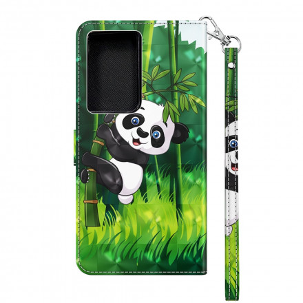 Housse Samsung Galaxy S21 Ultra 5G Panda et Bambou