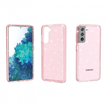 Coque Samsung Galaxy S21 5G Transparente Paillettes