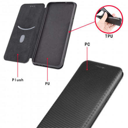 Flip Cover Xiaomi Mi 11 Fibre Carbone avec Anneau Support