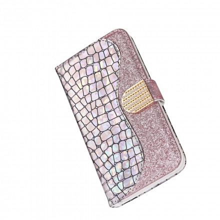 Housse Samsung Galaxy S21 Ultra 5G Croco Diamants