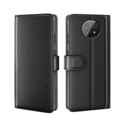 Housse Xiaomi Redmi Note 9 5G / Redmi Note 9T 5G Cuir Véritable Fendu