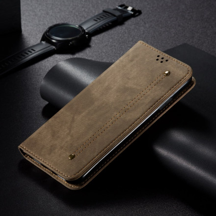 Flip Cover Xiaomi Redmi Note 9 5G  / Redmi Note 9T 5G Tissu Jeans