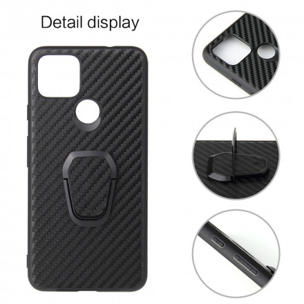 Coque Google Pixel 4a 5G Fibre Carbone Anneau-Support