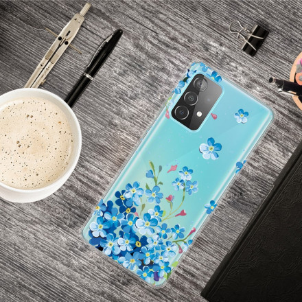 Coque Samsung Galaxy A52 5G Fleurs Bleues