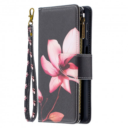 Housse Housse Samsung Galaxy A32 5G Poche Zippée Fleur