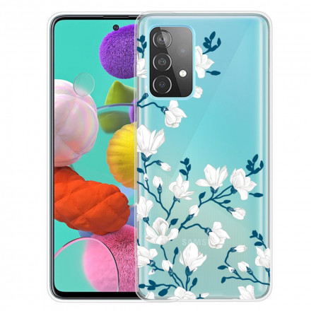 Coque Samsung Galaxy A32 5G Fleurs Blanches