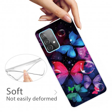 Coque Samsung Galaxy A32 5G Flexible Papillons