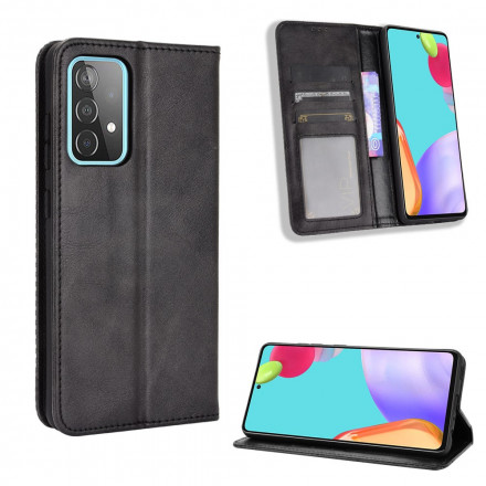 Flip Cover Samsung Galaxy A52 5G Effet Cuir Vintage Stylisé