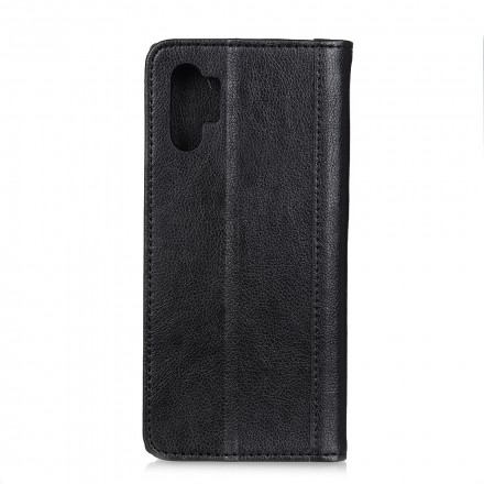 Flip Cover Samsung Galaxy A32 5G Cuir Fendu Litchi Business