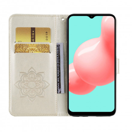 Housse Samsung Galaxy A32 5G Hibou Mandala et Lanière