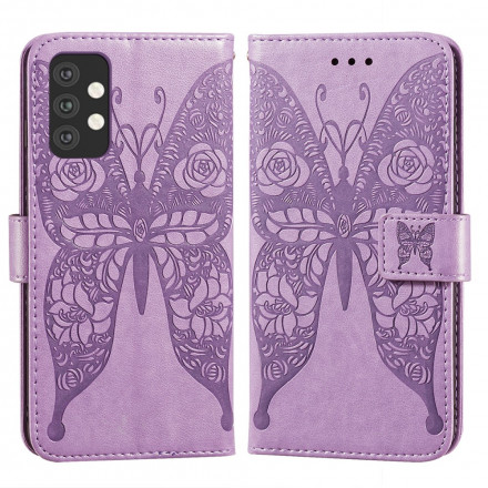 Housse Samsung Galaxy A32 5G Papillons Motif en Fleurs