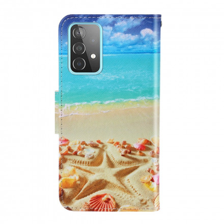 Housse Samsung Galaxy A52 5G Plage à Lanière