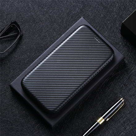 Flip Cover OnePlus 9 Silicone Carbone