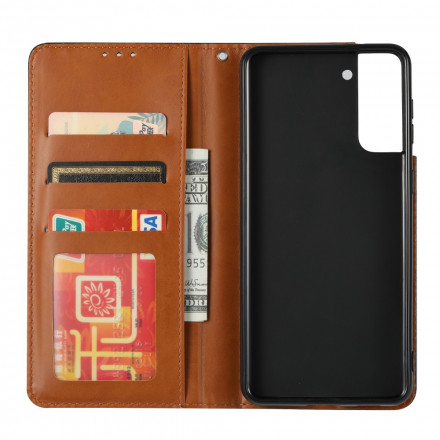 Flip Cover Samsung Galaxy S21 Plus 5G Simili Cuir Porte-Cartes