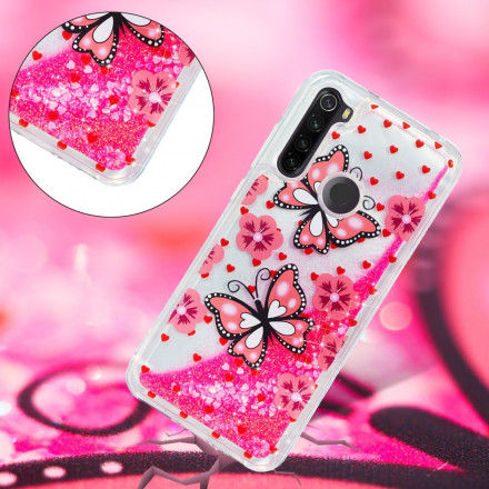 Coque Xiaomi Redmi Note 8T Paillettes Papillons