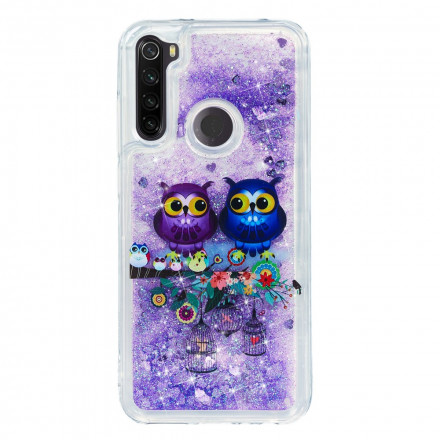 Coque Xiaomi Redmi Note 8T  Hiboux Paillettes