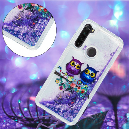 Coque Xiaomi Redmi Note 8T  Hiboux Paillettes