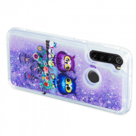 Coque Xiaomi Redmi Note 8T  Hiboux Paillettes