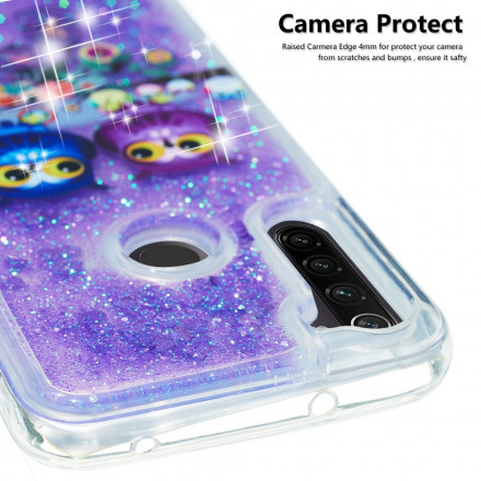 Coque Xiaomi Redmi Note 8T  Hiboux Paillettes