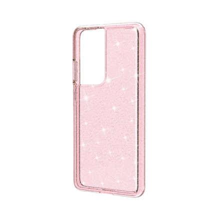 Coque Coque Samsung Galaxy S21 Ultra 5G Transparente Paillettes