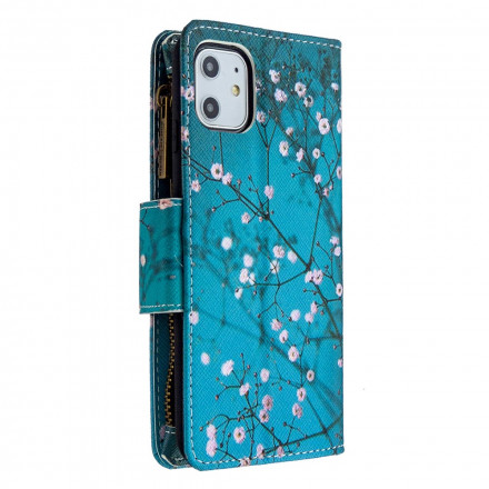 Housse iPhone 11 Poche Zippée Arbre