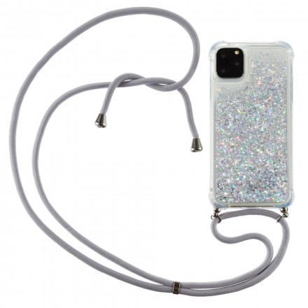 Coque iPhone 11 Pro Paillettes et Cordon