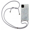 Coque iPhone 11 Pro Paillettes et Cordon