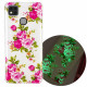 Coque Xiaomi Redmi 9C Fleurs Liberty Fluorescente