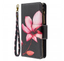 Housse iPhone 11 Pro Max Poche Zippée Fleur