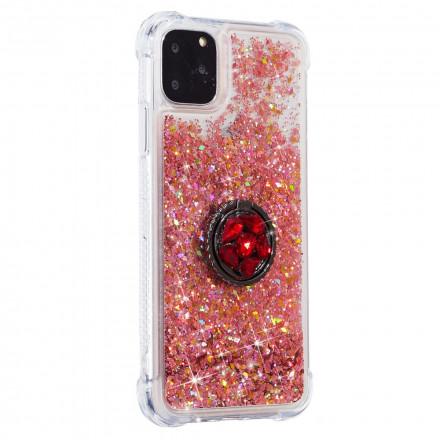 Coque iPhone 11 Pro Max Paillettes avec Anneau-Support