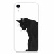 Coque iPhone XR Chat Noir Pensif