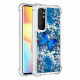 Coque Xaiomi Mi Note 10 Lite Papillons Bleus Paillettes