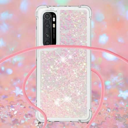 Coque Xiaomi Mi Note 10 Lite Paillettes et Cordon