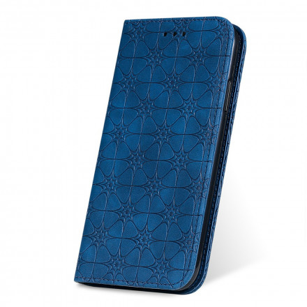 Flip Cover iPhone XR Fleurs Baroques