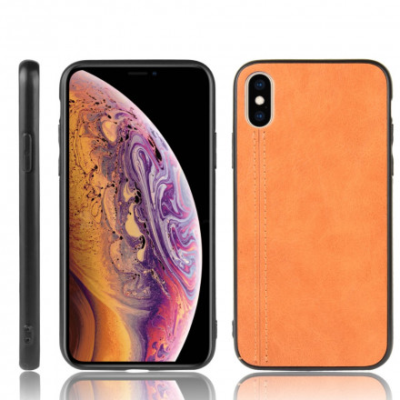 Coque iPhone X / XS Effet Cuir Couture