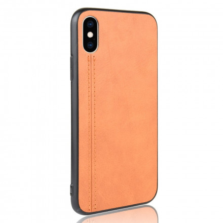 Coque iPhone X / XS Effet Cuir Couture