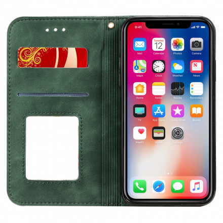 Flip Cover iPhone X / XS Fleurs Baroques