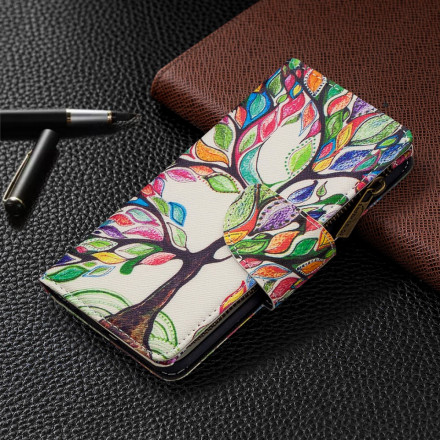 Housse iPhone XS Max Poche Zippée Arbre