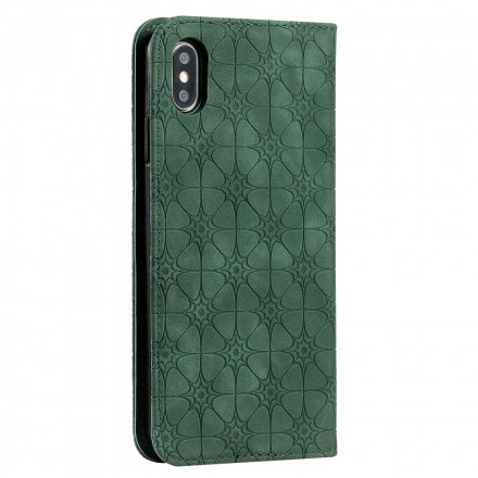 Flip Cover iPhone XS Max Fleurs Baroques