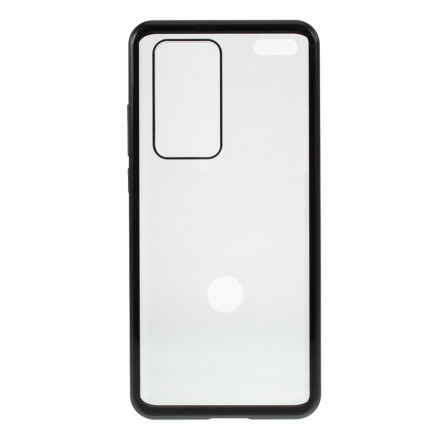 Coque Huawei P40 Pro Rebords Métal et Double Verre Trempé