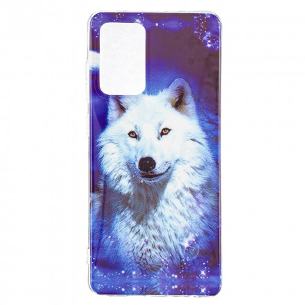 Coque Samsung Galaxy A52 4G / A52 5G Série Loup Fluorescente