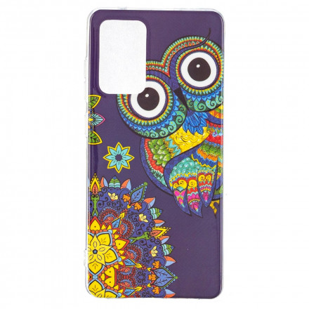 Coque Samsung Galaxy A52 4G / A52 5G Hibou Mandala Fluorescente