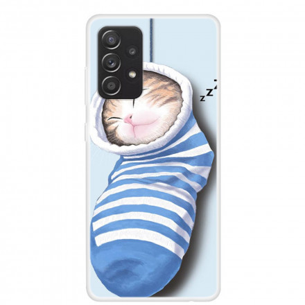 Coque Samsung Galaxy A52 4G / A52 5G Chaton Endormi