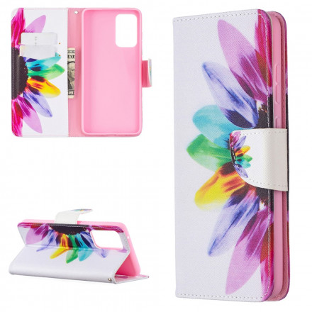 Housse Samsung Galaxy A72 4G / A72 5G Fleur Aquarelle