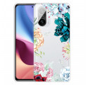 Coque Poco F3 Transparente Fleurs Aquarelle