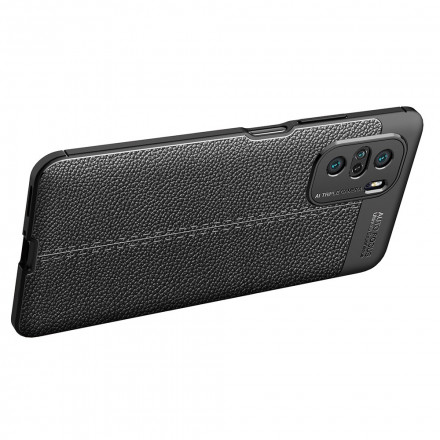 Coque Poco F3 Effet Cuir Litchi Double line