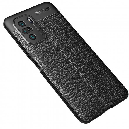 Coque Poco F3 Effet Cuir Litchi Double line