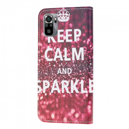 Housse Xiaomi Redmi Note 10 / Note 10s Keep Calm and Sparkle